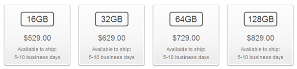 Apple charges much more for a mini with LTE support