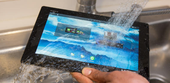 The iPad mini is not water-resistant like Sony tablets