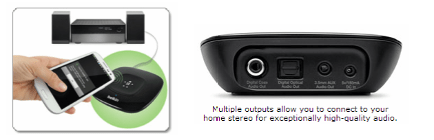 Simply tap your Nexus 10 to enjoy your music playlist through your home stereo speakers