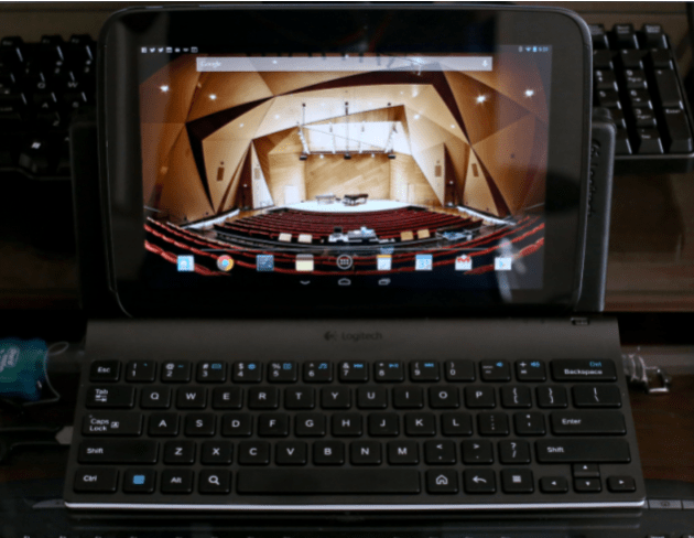 A Bluetooth keyboard allows you to type much faster