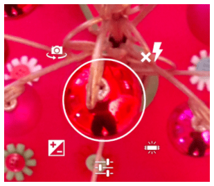Press and hold to quickly change camera settings