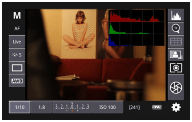 Canon users can preview photos and change camera settings using their Nexus 10