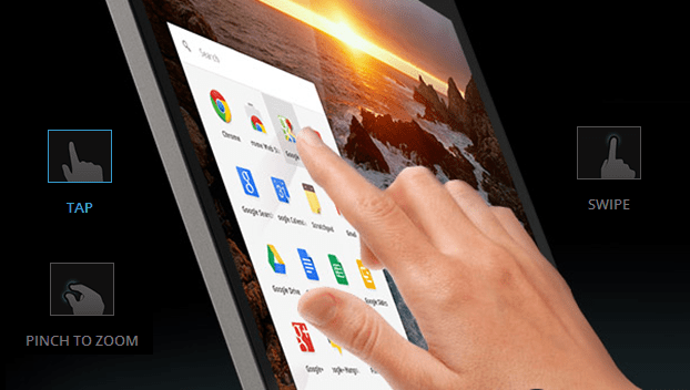 The touchscreen on the Pixel is very useful for some things