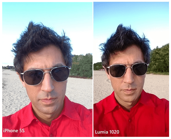 The Lumia 1020 has clear advantages over the iPhone 5s in this daytime shot. Better colors, more definition and detail.