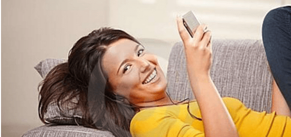 Most teens hold their phones close to their face