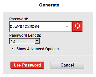 Here is the LastPass password generator