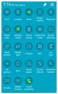 Use Quick Settings to turn off things like sync